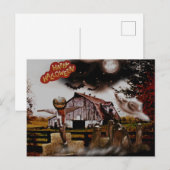 *~* Barn Hay Goblin Spooky Ghost HALLOWEEN Unique Briefkaart (Voorkant / Achterkant)