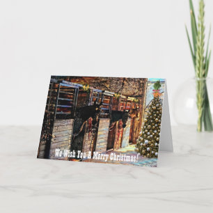 Barn Horse Kerstfeestdag Kaart