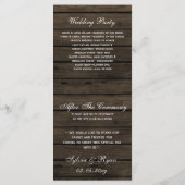 Barn hout poinsettias metselaar pot bruiloft progr programma (Achterkant)