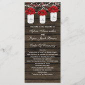 Barn hout poinsettias metselaar pot bruiloft progr programma (Voorkant)