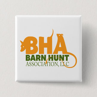 Barn Hunt Association LLC Logo Gear Vierkante Button 5,1 Cm