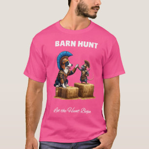 Barn Hunt liefhebber Schattige krijger rat en bord T-shirt