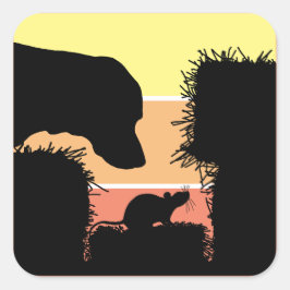 Barn Hunt Nose Work: Dog and Rat Scent Work Vierkante Sticker