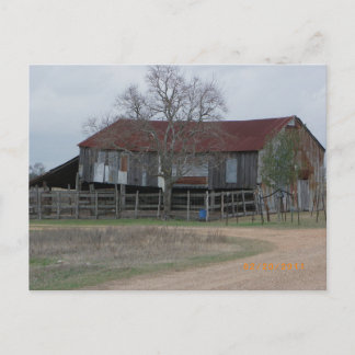 Barn in Central Texas Postcard Briefkaart