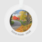 Barn in Herfst Ornament (voorkant)