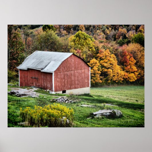 Barn in het najaar - PA Poster (Voorkant)