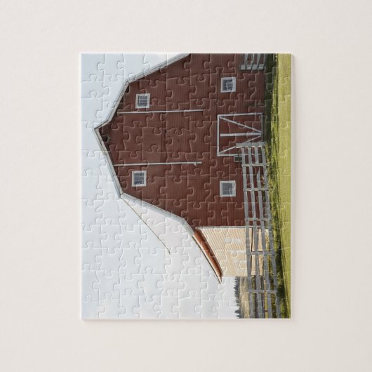 Barn in landschap legpuzzel (Verticaal)