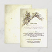 Barn in the Wood Wedding Details Kaart (Voorkant / Achterkant)