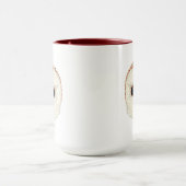 Barn Owl 15oz. Mug rouge foncé (Centre)