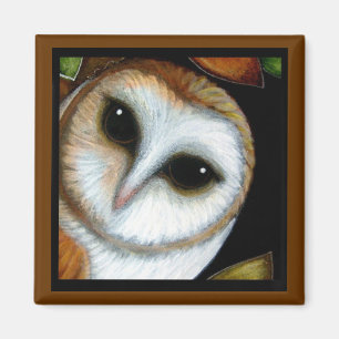 BARN OWL AUTUMN Magnet Magneet