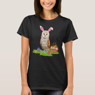 Barn Owl Bird Easter Egg Hunt Bunny Barn Owl Easte T-shirt