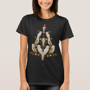 Barn Owl Bird KerstTree Gift Funny Kerstmis T-shirt