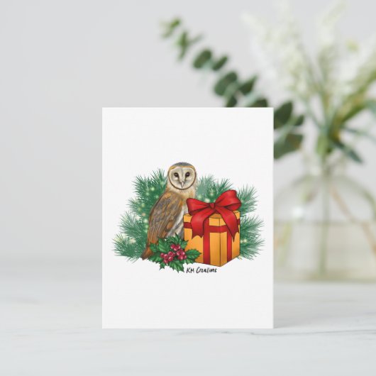 Barn owl - carte de vacances (Debout devant)