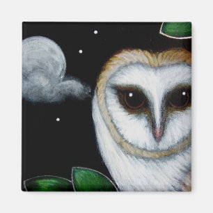 BARN OWL CLODY MOON Magnet Magneet
