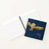 Barn Owl, Dark Blue Personalized Journal Notitieboek (Binnen)