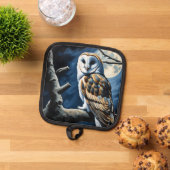 Barn Owl en volle maan Pannenlap (Top down)