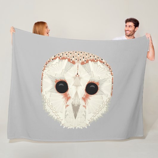 Barn Owl Fleece Blanket (In situ)