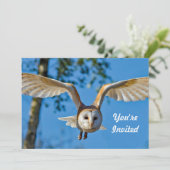 Barn Owl Flight Photo Birthday Kaart (Staand voorkant)