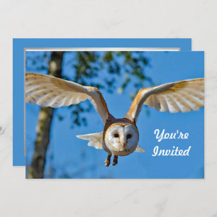 Barn Owl Flight Photo Birthday Kaart