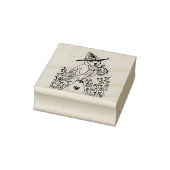 BARN OWL FOLK ART, HALLOWEEN RUBBER STEMP 	RUBBERSTEMPEL (Stempel)