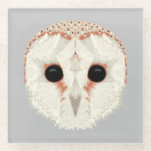 Barn Owl Glass Onderzetter (Voorkant)
