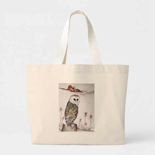 Barn owl grote tote bag (Voorkant)