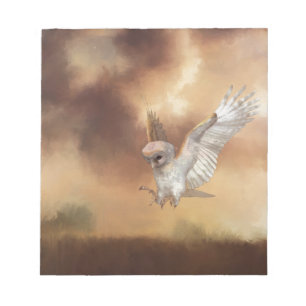 Barn Owl in Flight Digital Painting Notitieblok