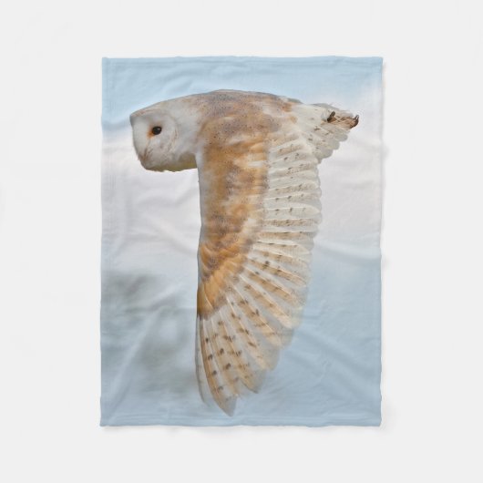 Barn Owl in Flight Fleece Blanket (Voorkant)