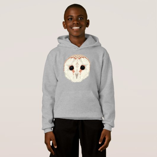 Barn Owl Kinder Unisex Pullover Hoodie (Voorkant volledig)