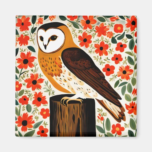Barn Owl Magneet (Voorkant)