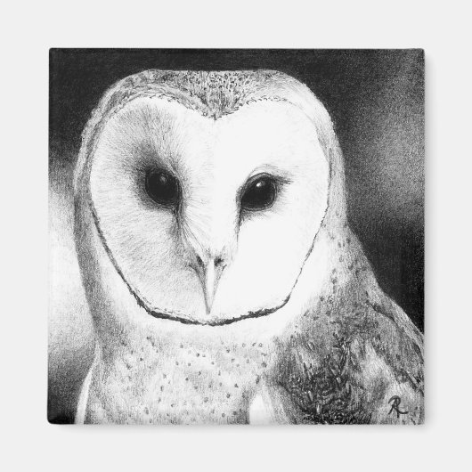 Barn Owl Magnet - "Grayson" Magneet (Voorkant)