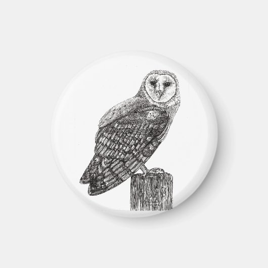 Barn Owl Magnet Magneet (Voorkant)