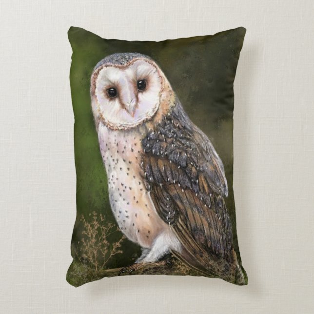 Barn Owl Pillow Accent Kussen (Voorkant(Verticaal))