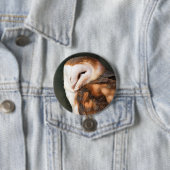 BARN OWL RONDE BUTTON 7,6 CM (In situ)