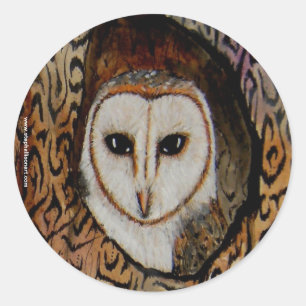 Barn Owl Ronde Sticker