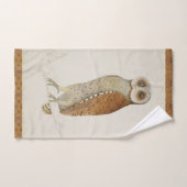 Barn owl rustic  natuur illustratie bad handdoek (Handdoek)