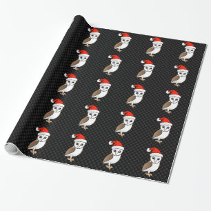 Barn Owl Santa Cadeaupapier
