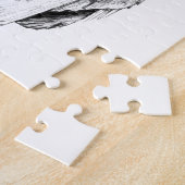 Barn Owl - Tekening in zwarte pen Legpuzzel (Zijkant)