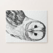 Barn Owl - Tekening in zwarte pen Legpuzzel (Horizontaal)