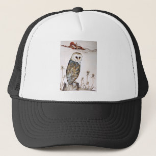 Barn owl trucker pet