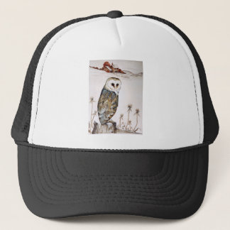Barn owl trucker pet