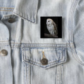 Barn Owl Vierkante Button 5,1 Cm (In situ)