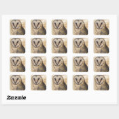 Barn Owl Vierkante Sticker (Vel)