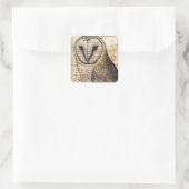 Barn Owl Vierkante Sticker (Tas)
