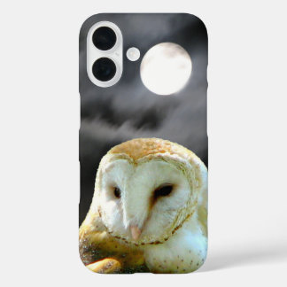 Barn Owl Volle Maan iPhone 16 Hoesje