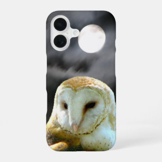 Barn Owl Volle Maan iPhone 16 Hoesje