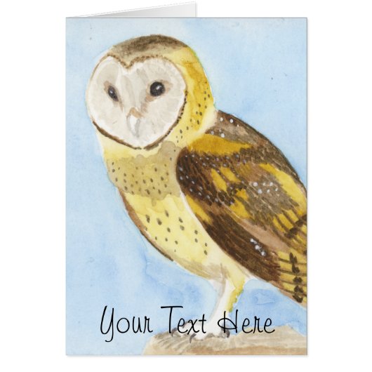 Barn Owl Wenskaart (Voorkant)