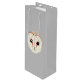 Barn Owl Wine Gift Bag Wijn Cadeautas (Voorkant Gekanteld)