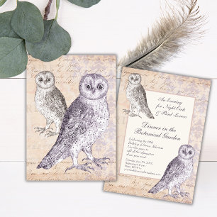 Barn Owls Invitation de fête d'anniversaire