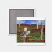 BARN OWLS MAGNEET (Voorkant / Achterkant)